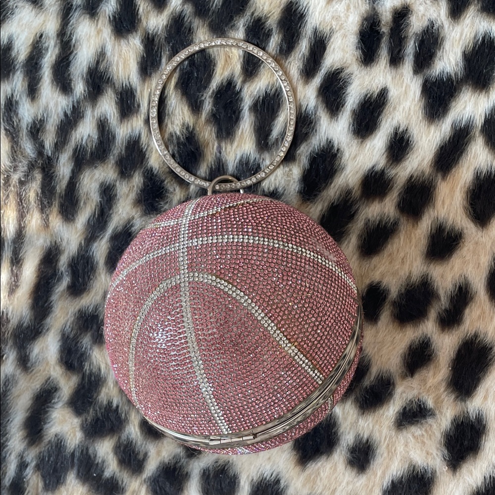 Elegant Pink Crystal Clutch